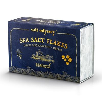 Greek Luxury Organic Sea Salt Flakes 75g Natural